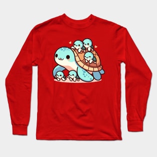 Turtle Mom and Babies (2) Long Sleeve T-Shirt